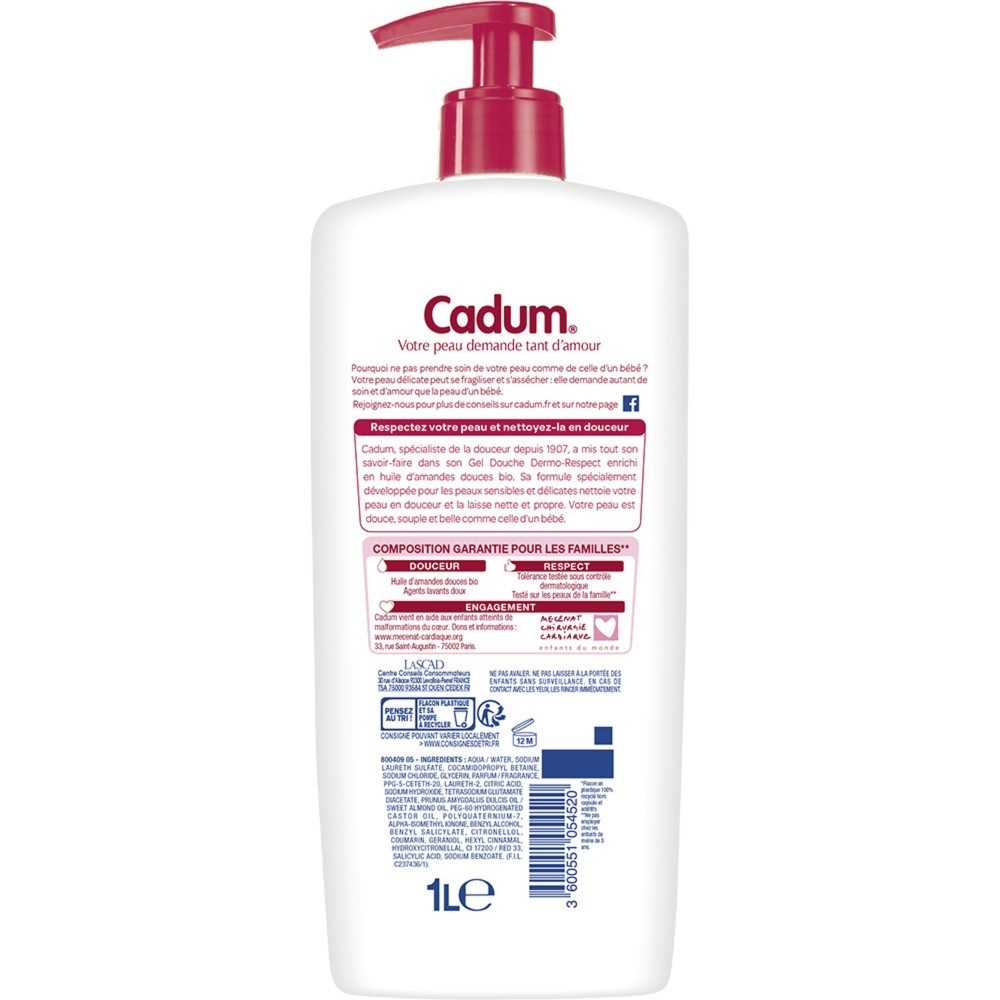 Cadum Large Size Shower Gel