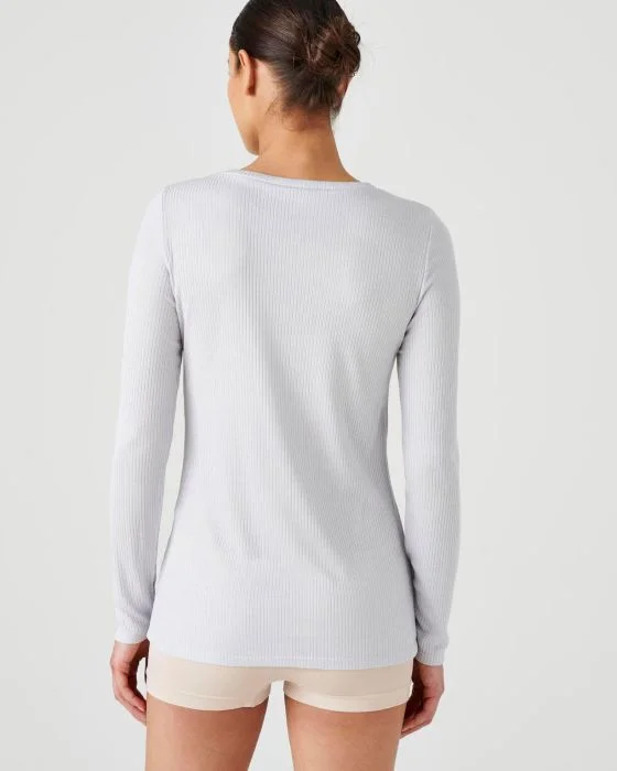 T-shirt col rond maille côtelée Thermolactyl