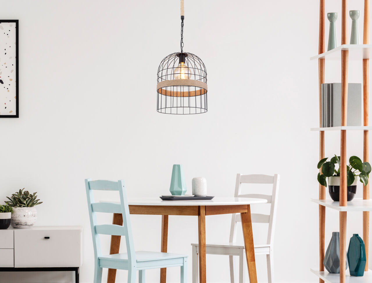 Globo Lighting - HALIA - Hängeleuchte Metall schwarz matt, 1x E27