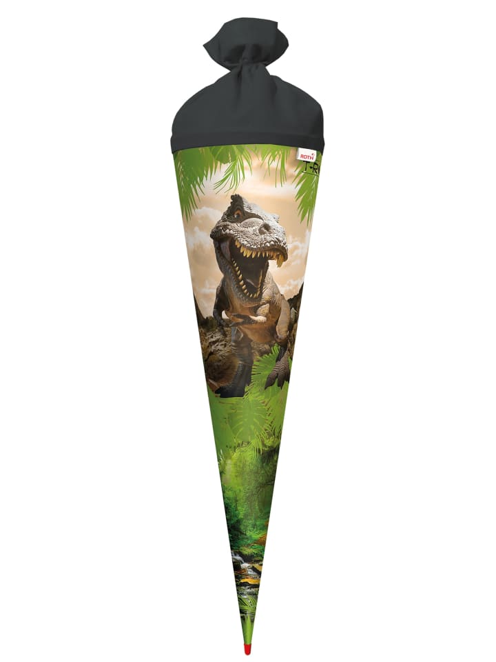 ROTH Set Schultüte groß Tyrannosaurus 70 cm mit Schleife in Bunt günstig kaufen onesize