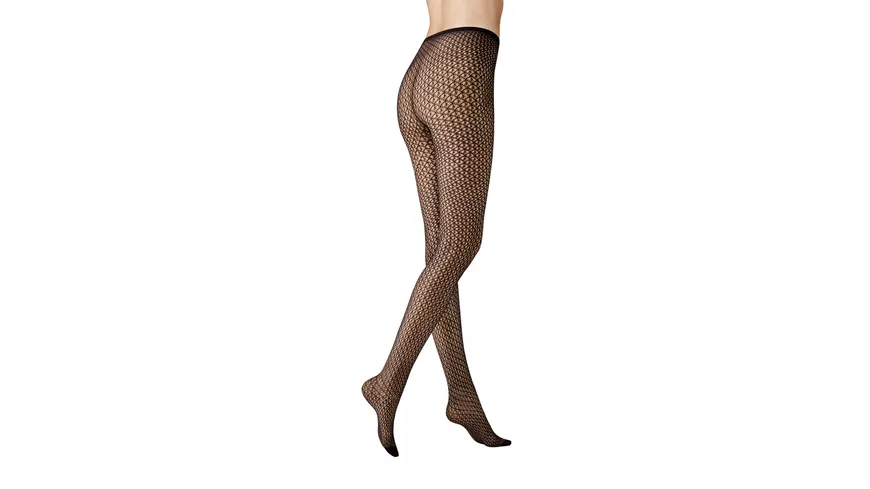 KUNERT Damen Feinstrumpfhose Crochet 20 DEN Black