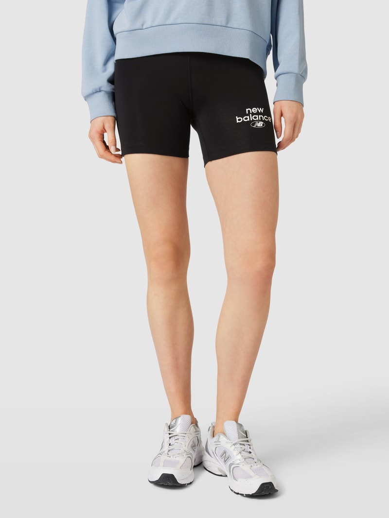 Shorts mit Label-Print in schwarz