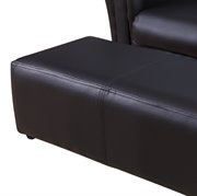 HOMCOM Kindersessel mit Fußhocker, Kindercouch mit Hocker, Kindersofa, Sofa Sessel, Schwarz 83 x 42 x 41 cm