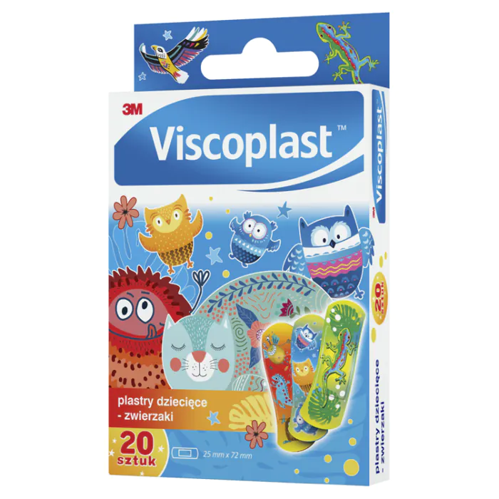 Tiritas Viscoplast con forma de animal para niños, 2,5 x 7,2 cm