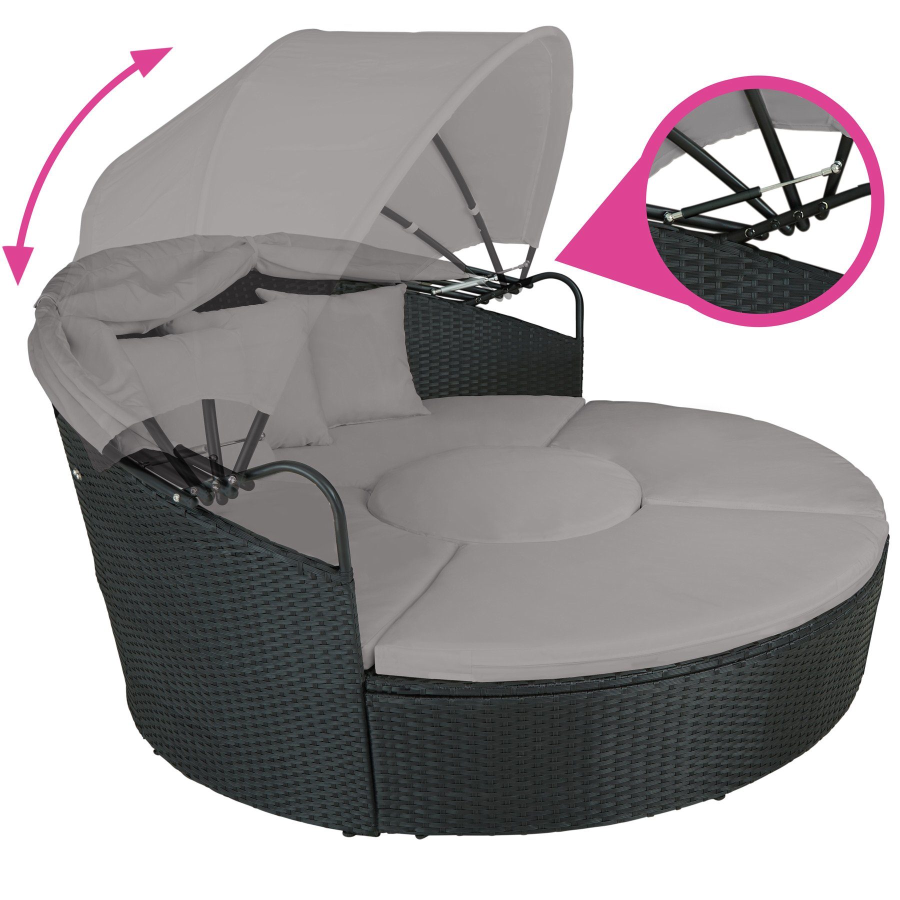 tectake Loungeset Santorin, (Set, 5-tlg)