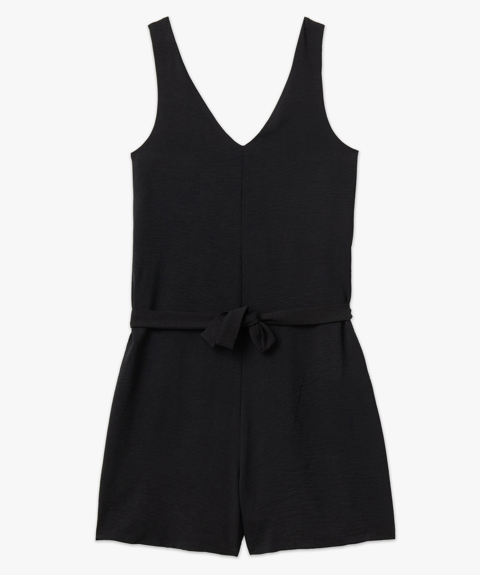 Combishort imprimé avec double col V femme noir | GEMO
