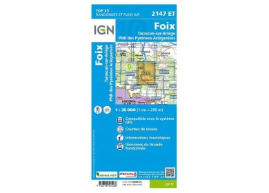 Carte IGN Foix 2147ET