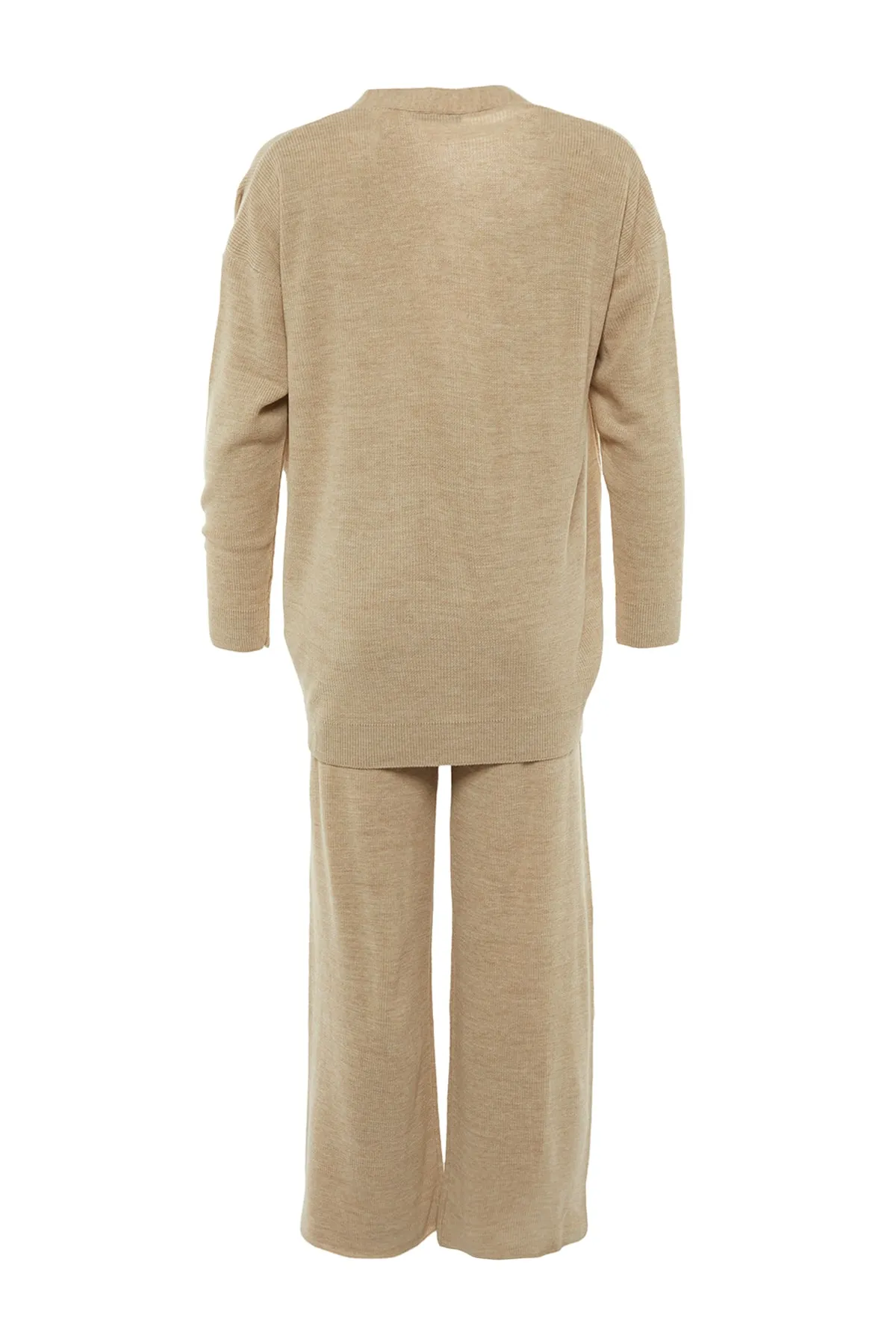 Trendyol Collection  Beiges Super-Oversize-Strickoberteil und -Unterteil-Set TWOAW23AU00001