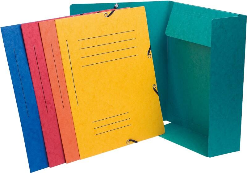 Exacompta Sammelmappe 55360E DIN A4 Farbig sortiert Pressspankarton 24 x 32 cm 50 Stück