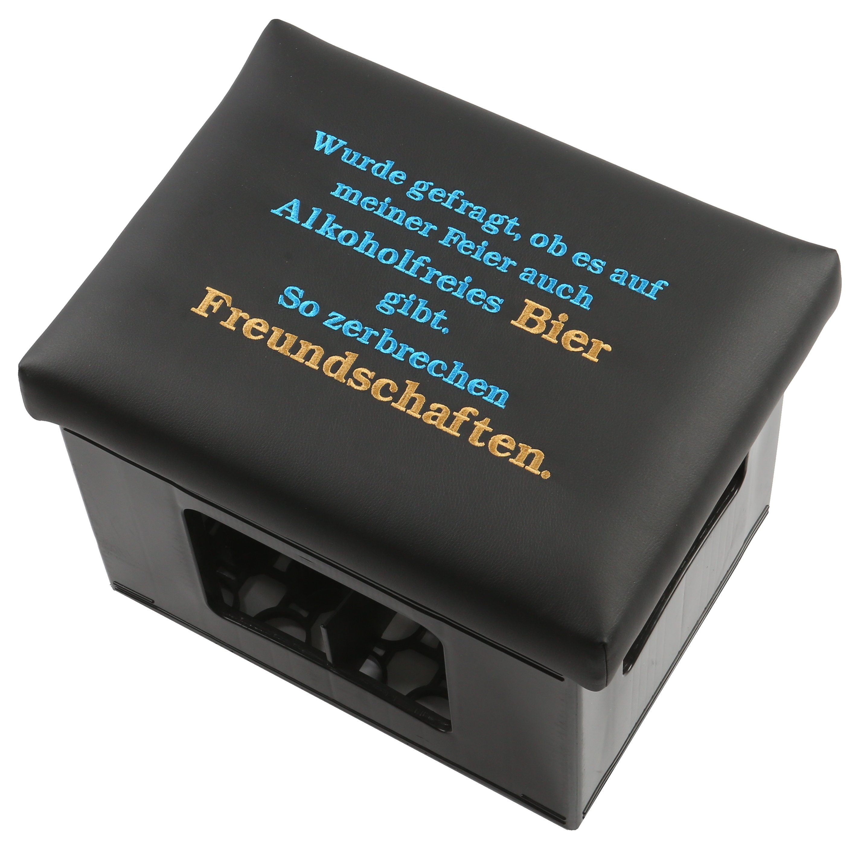BierEx Sitzhocker Bierkisten Sitzkissen - So zerbrechen Freundschaften (1 St)