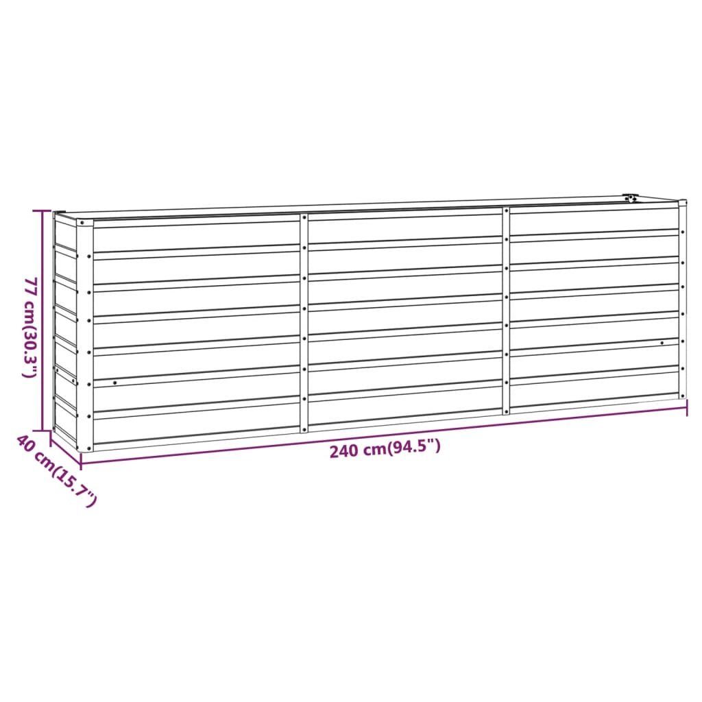 vidaXL Hochbeet Hochbeet Rostig 240x40x77 cm Cortenstahl (1 St)