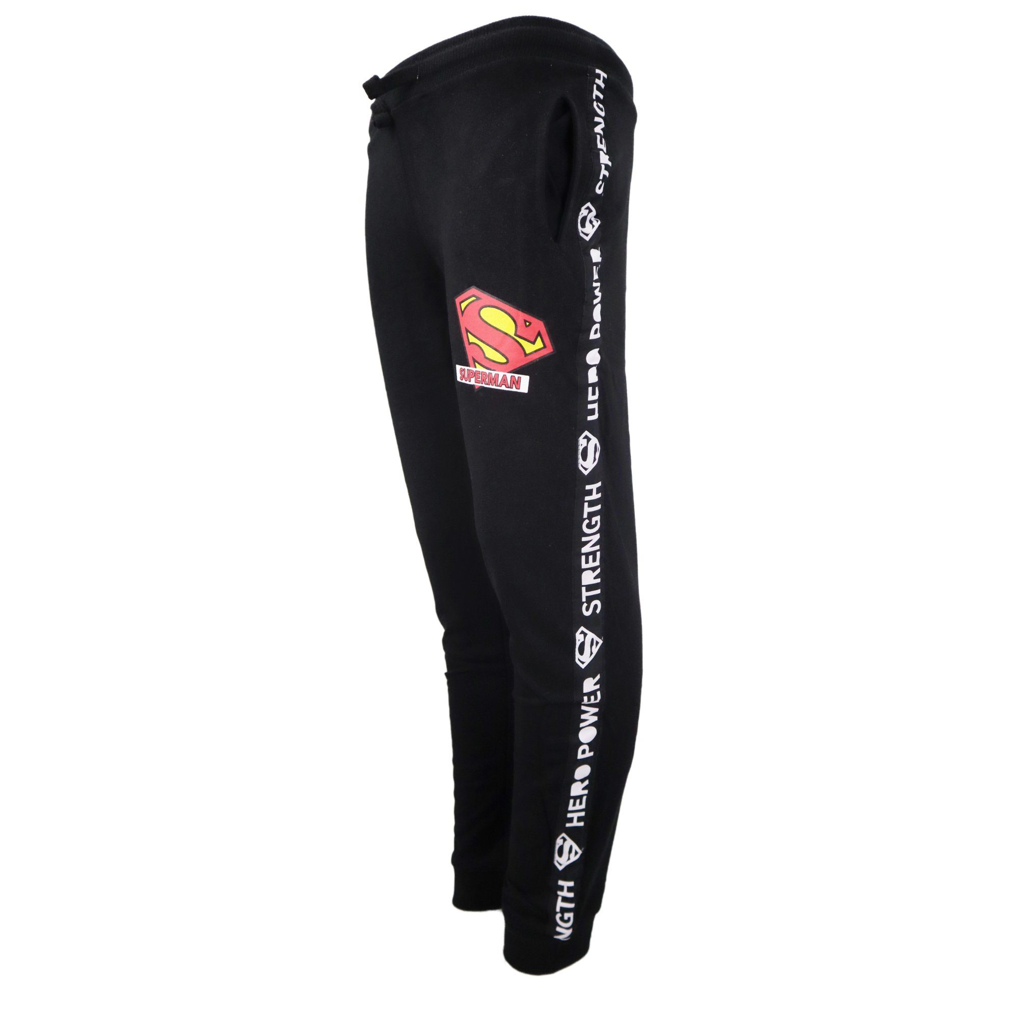 DC Comics Jogginghose Superman Jungen Kinder Sporthose Gr. 104 bis 134, 100% Baumwolle
