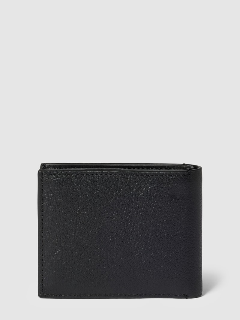 Portemonnaie mit Label-Detail Modell 'MODERN BAR BIFOLD' in schwarz