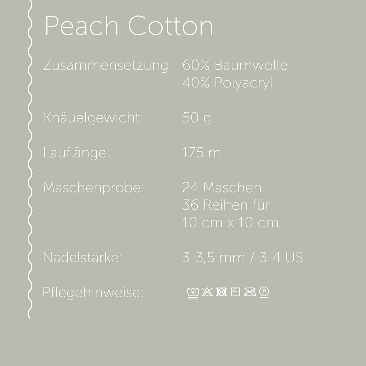 Handstrickgarne Peach Cotton, 50g anthrazit