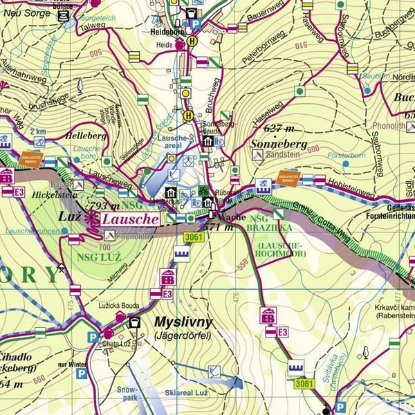 Zittauer Gebirge 1 ; 25 000 - Wanderkarte