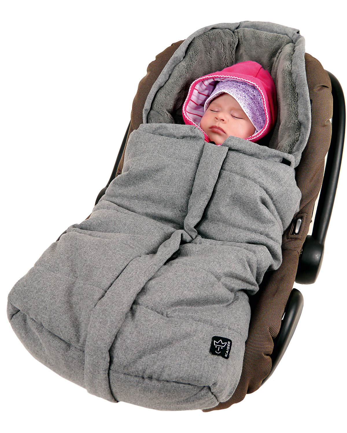 Thermo Fußsack ELLA für Babyschale und Kinderwagen , anthrazit melange