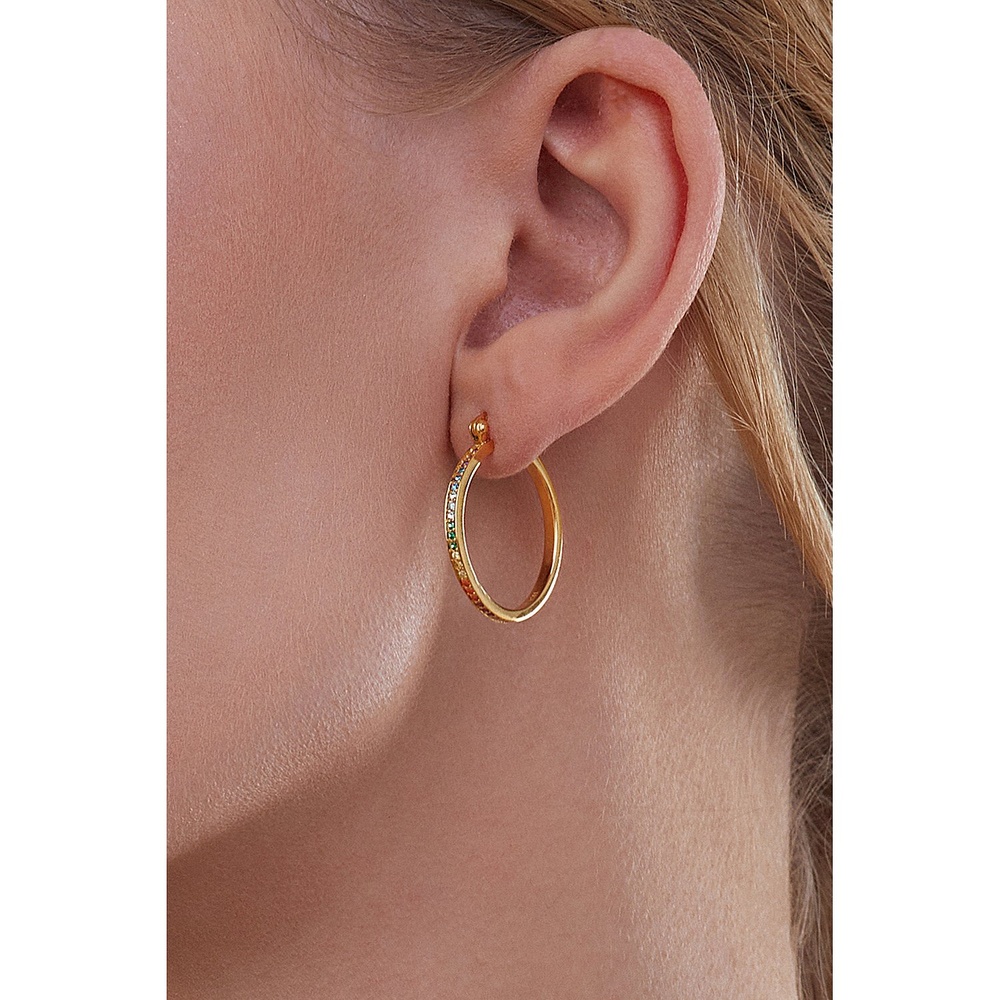 caï Créoles 925 Argent Boucles d'oreilles