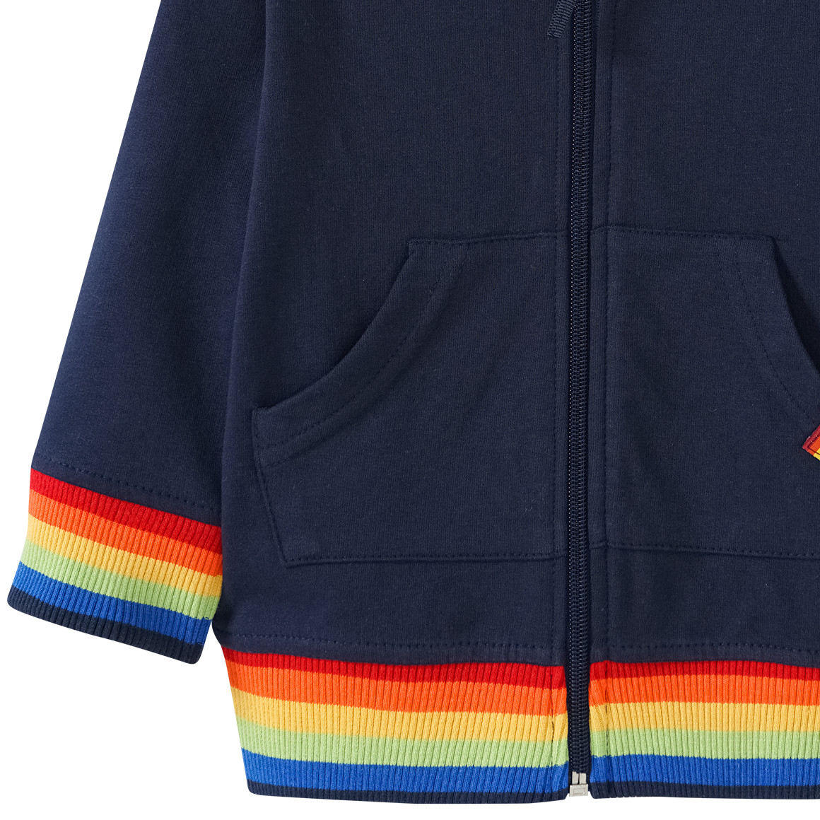 Jungen Sweatjacke mit bunten Bündchen