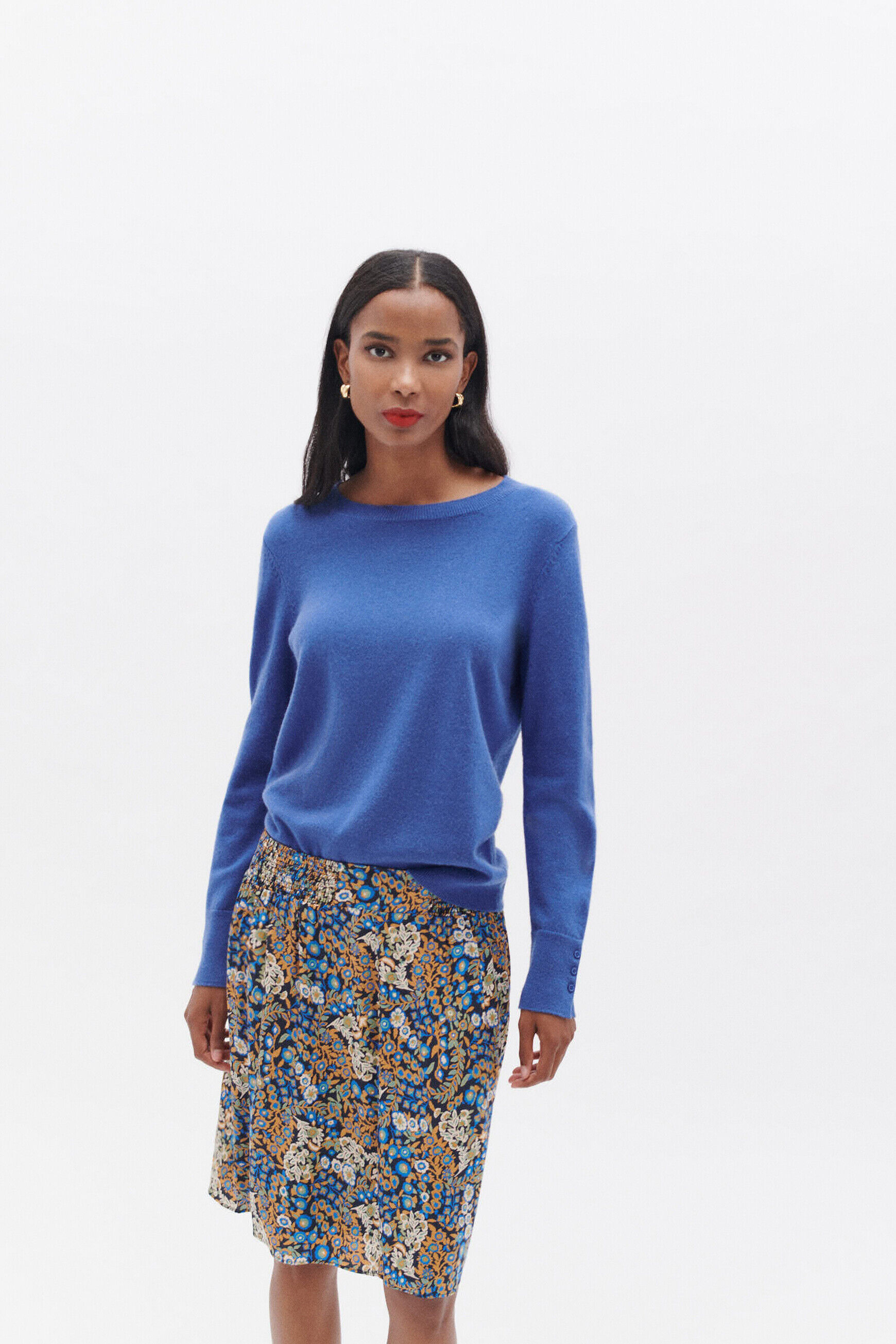 Jupe jmanaelle bleu electrique femme