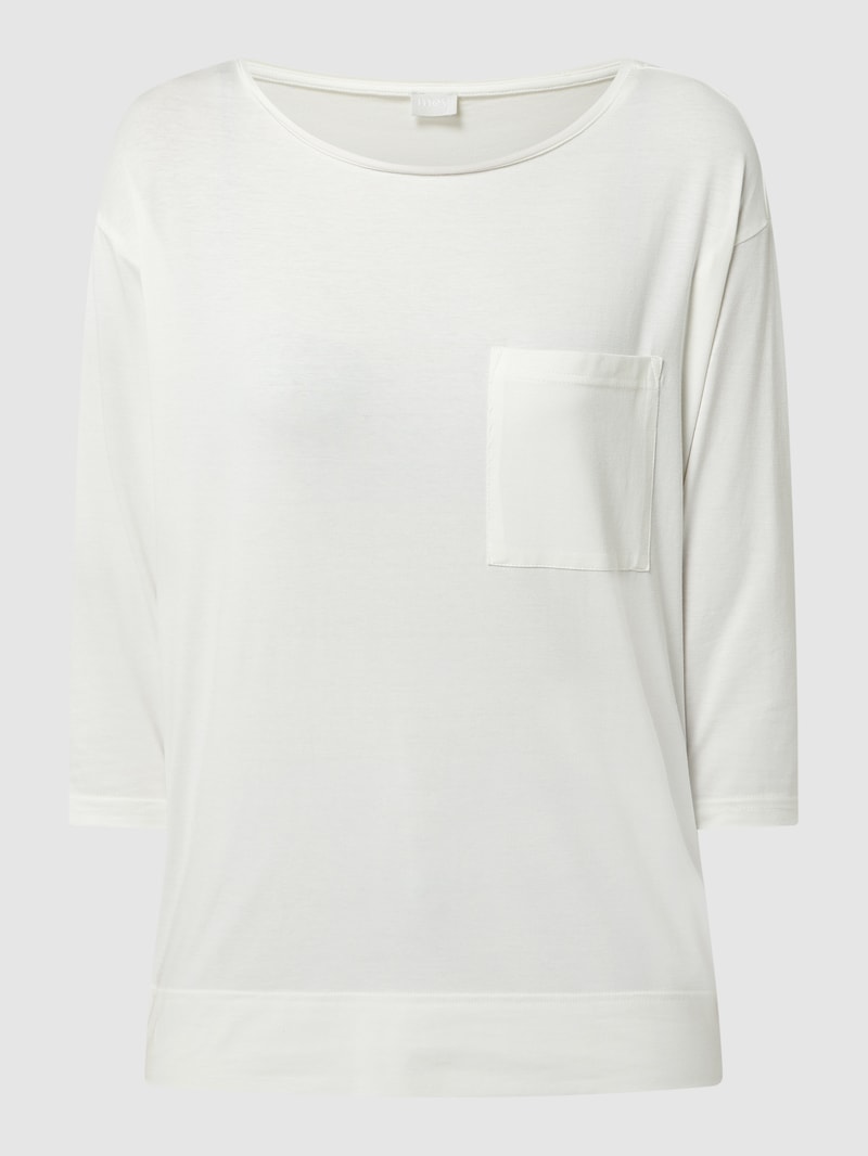 Lounge-Oberteil aus Baumwollmischung Modell 'Night2Day' in offwhite