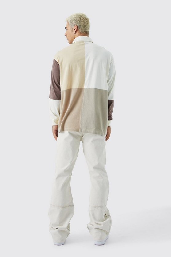 Oversize Rugby Colorblock Poloshirt