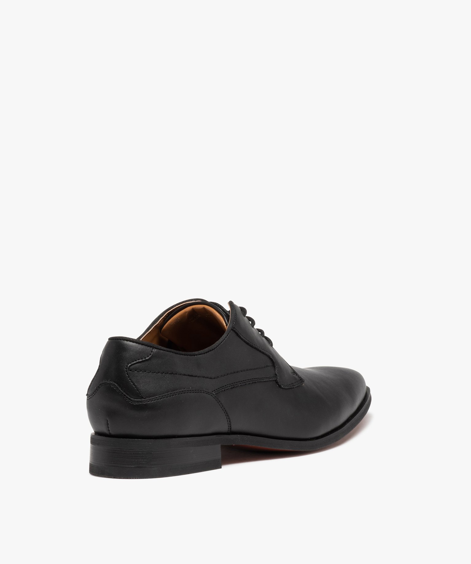 Derby à bout carré avec lacets ronds homme noir | GEMO