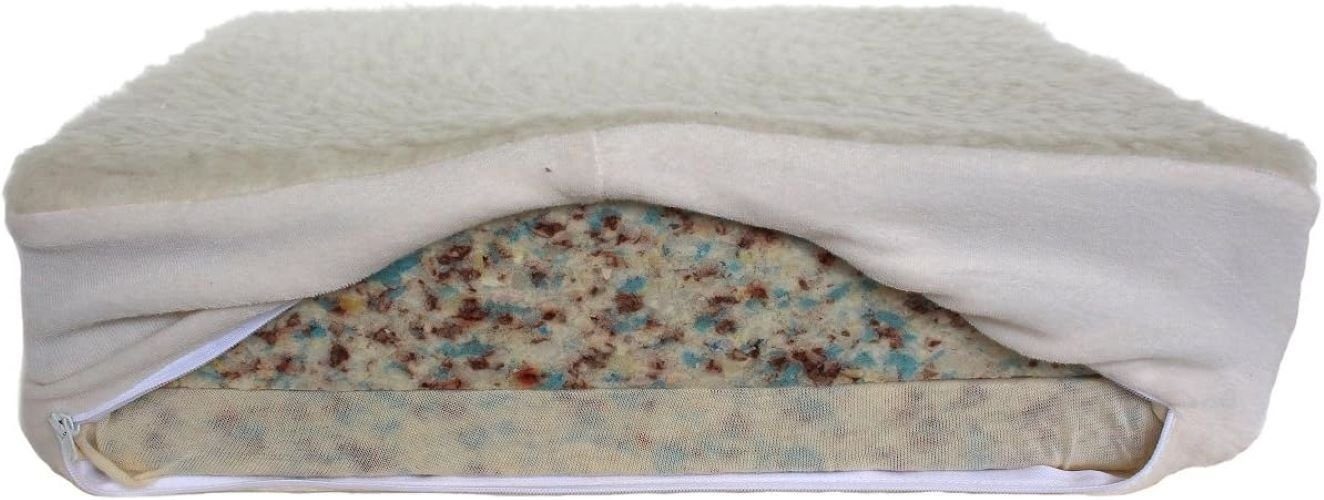 Kühnemuth Sitzkissen Sitzerhöhung 10 cm hoch Sitzkissen Aufstehhilfe für Sessel Sofa Stuhl, Kissenhülle mit Füllung