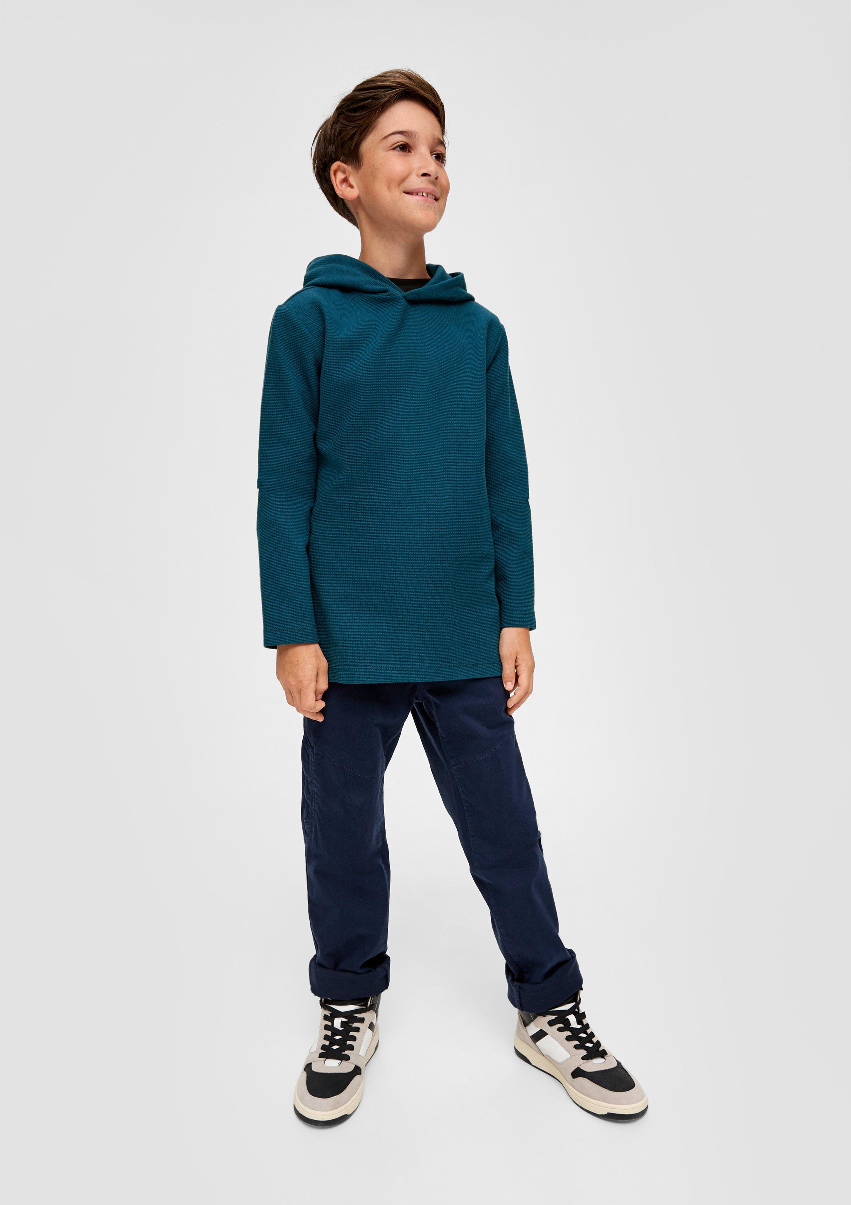 Kapuzenshirt mit Waffelpiqué  2134023-6904