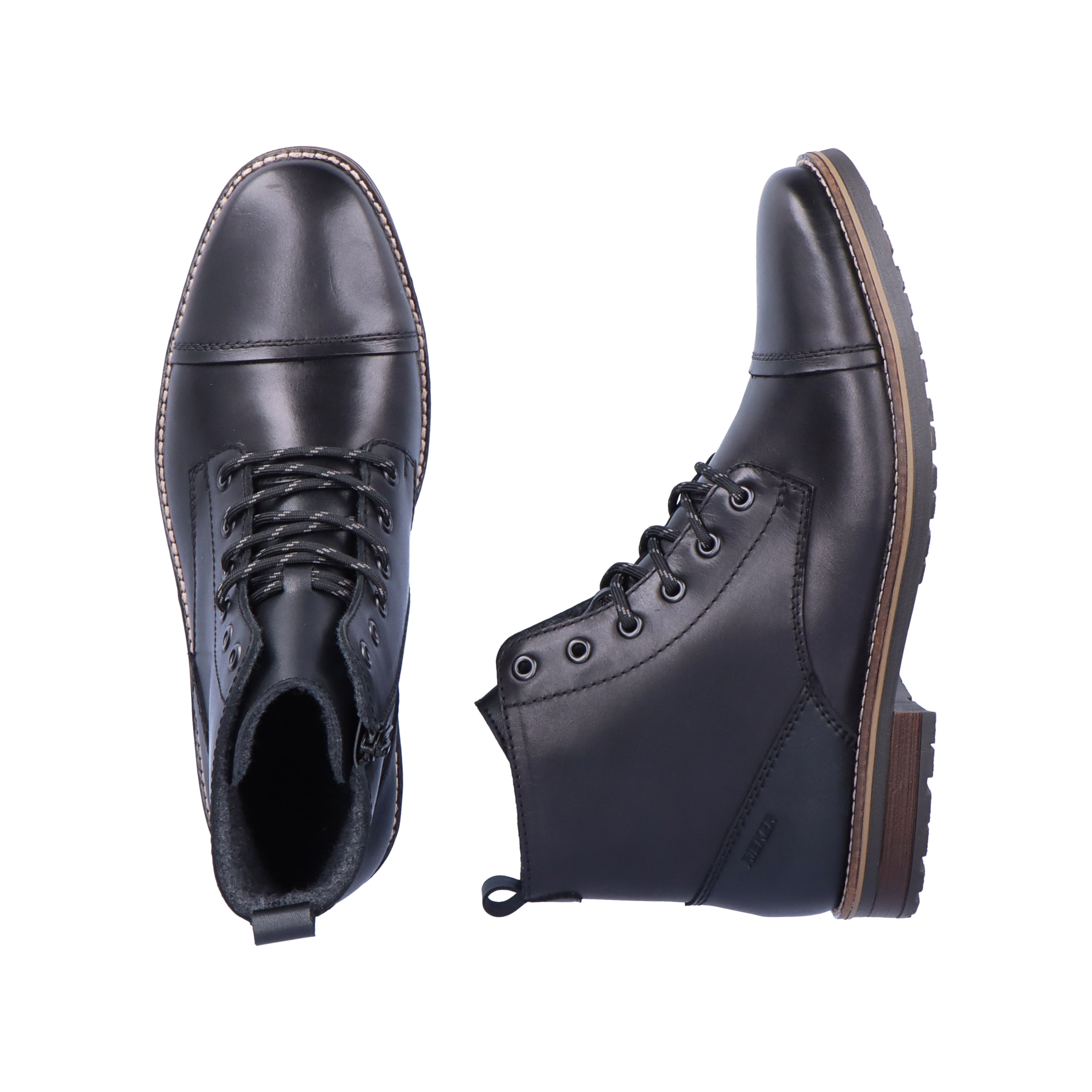 Rieker Herren Schnürstiefel graphitschwarz