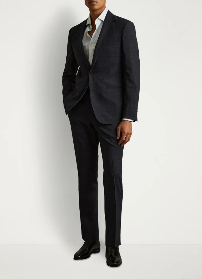 Pantaloni Reiss Grace Prince of Wales slim fit din amestec de lână.