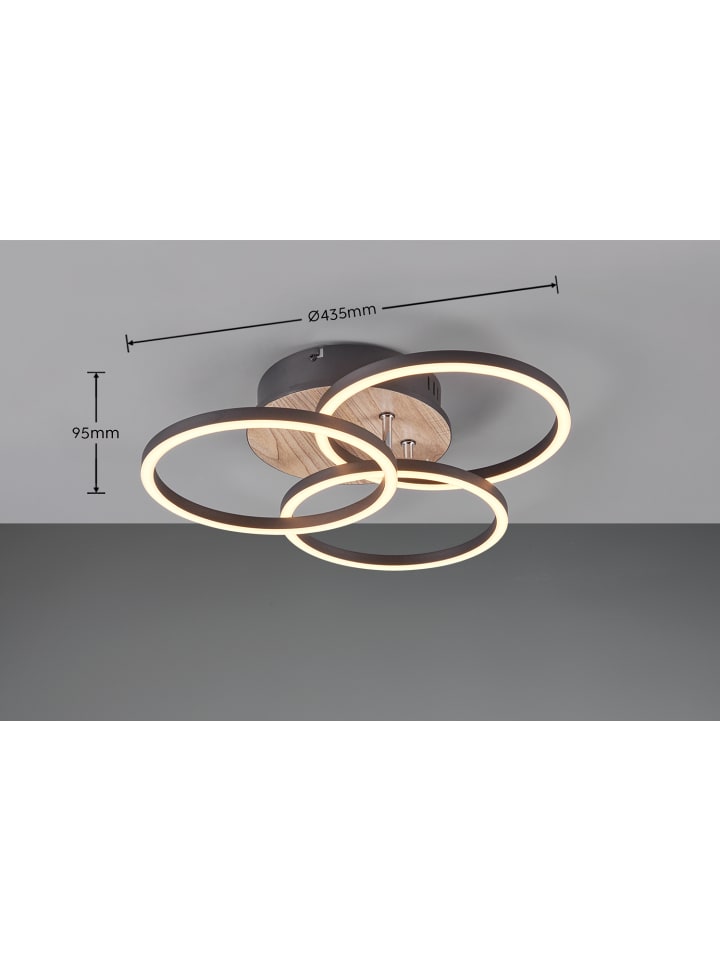 Reality Leuchten Deckenleuchte CIRCLE in Holznachbildung günstig kaufen onesize