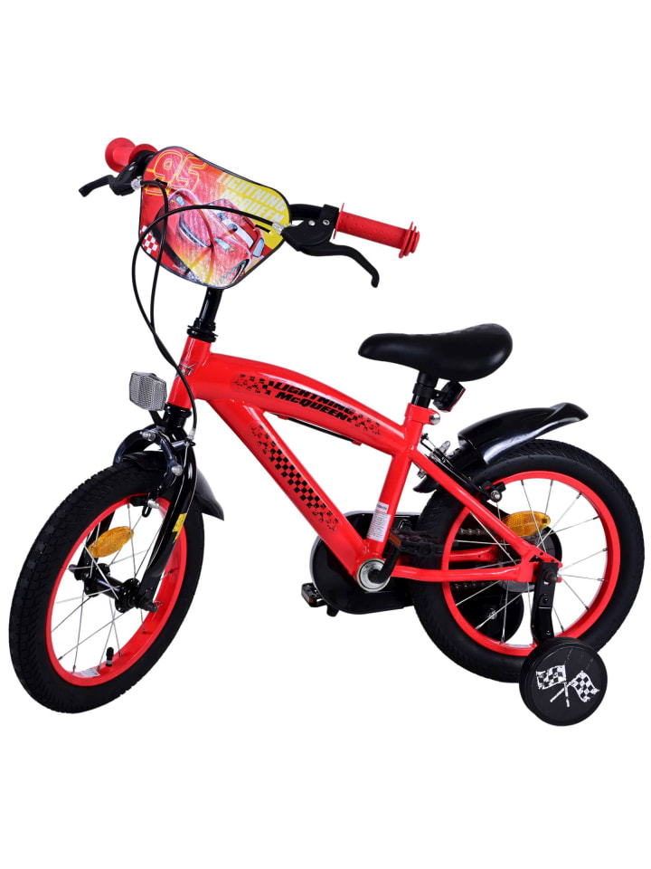 Volare Kinderfahrrad Disney Cars für Jungen 14 Zoll Kinderrad in Rot Fahrrad 4 Jahre günstig kaufen onesize