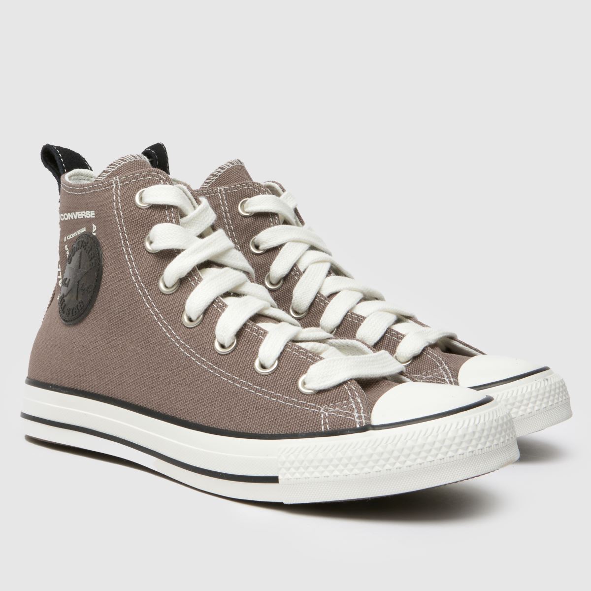 Converse – All Star – Grå höga sneakers