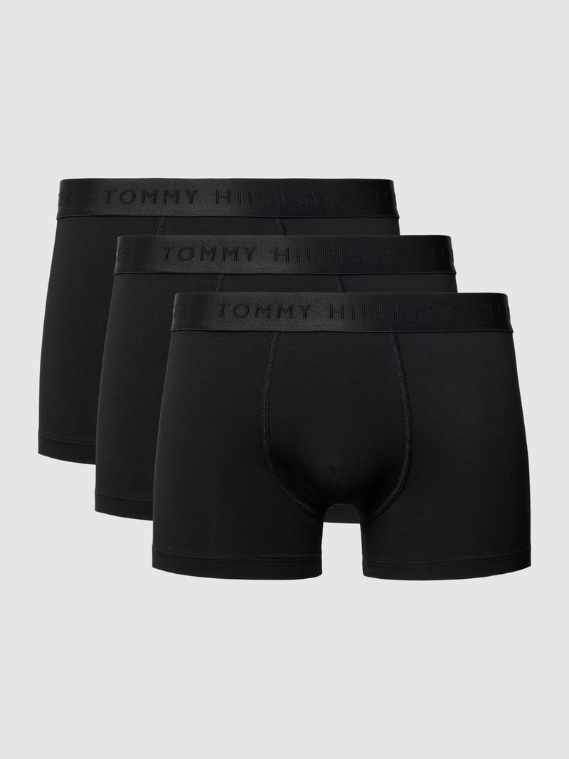Trunks mit elastischem Logo-Bund im 3er-Pack in schwarz