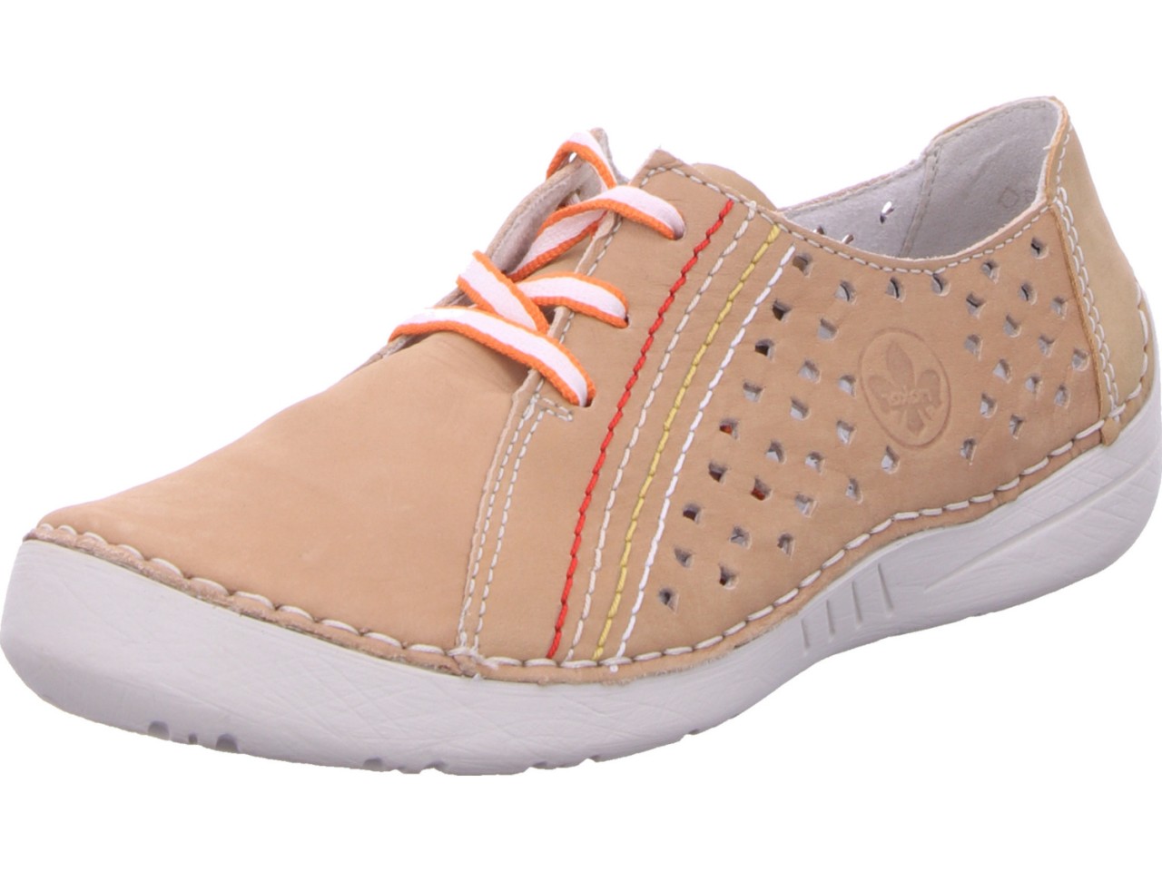 RIEKER Freizeit Schnürer beige RIRKER 52505-60