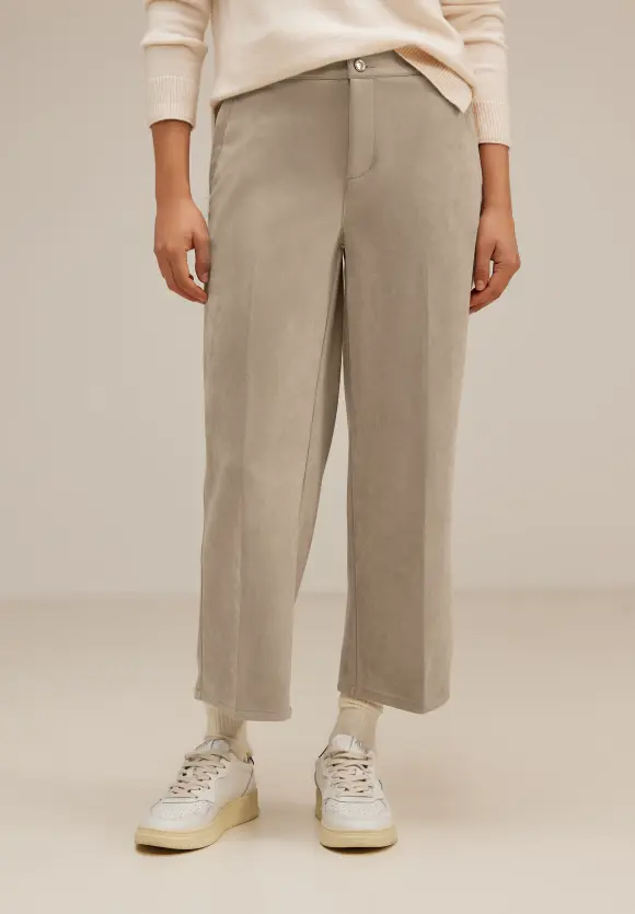 Street One Casual Fit Velours Hose