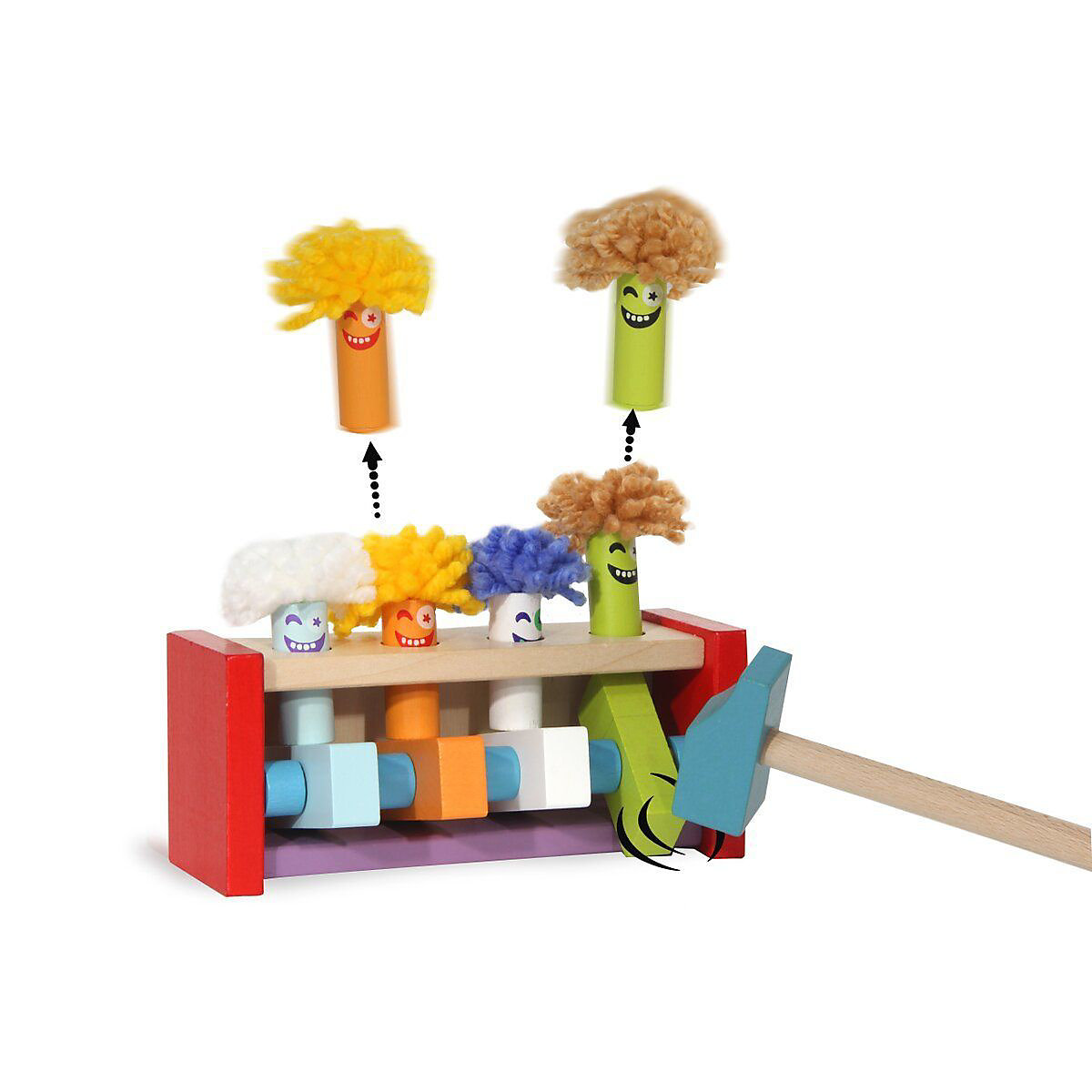Holzspielzeug Kidiwood Klopfbank Flying Clowns 6tlg.