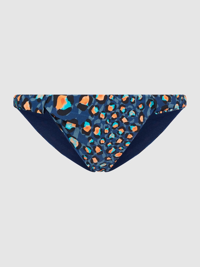Bikini-Hose mit Leopardenmuster in ozean blau