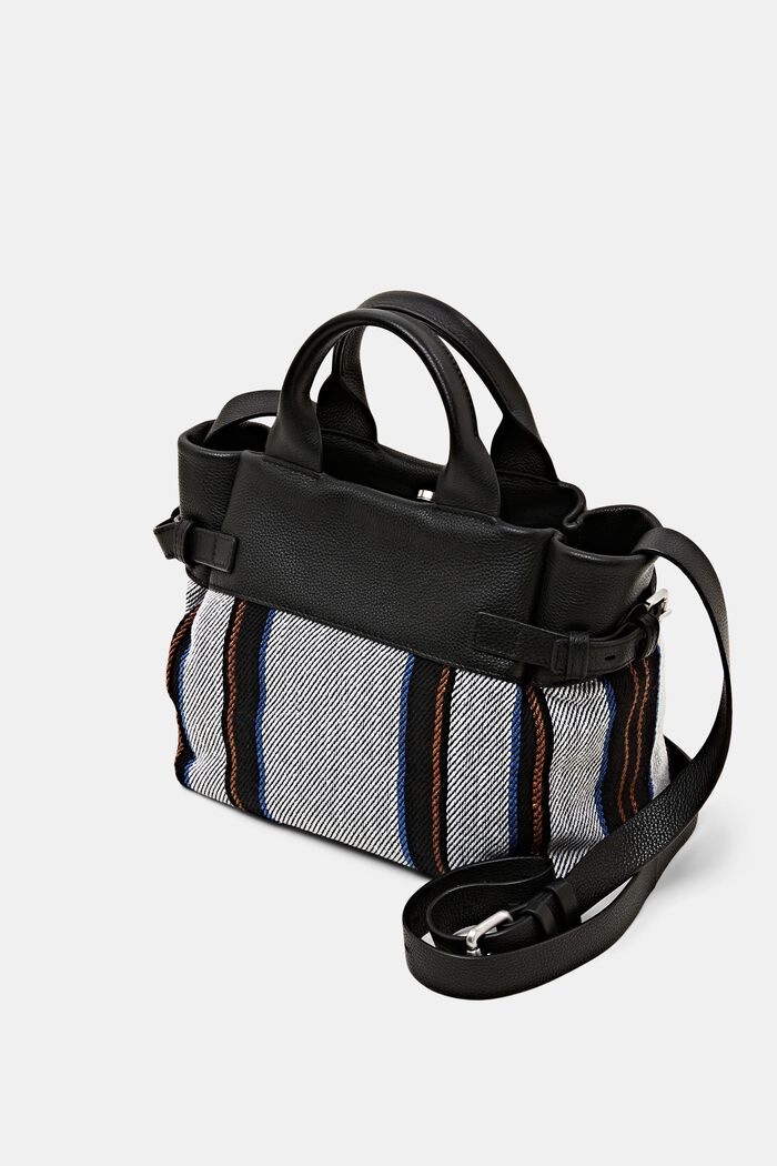 Gestreifte Ledertasche