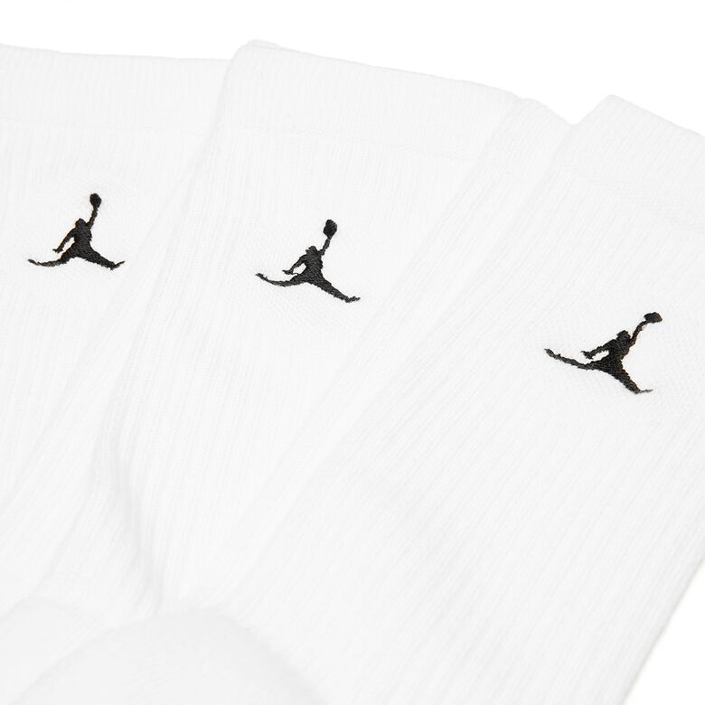 JORDAN Everyday Crew Socks (3 Pack) white/black