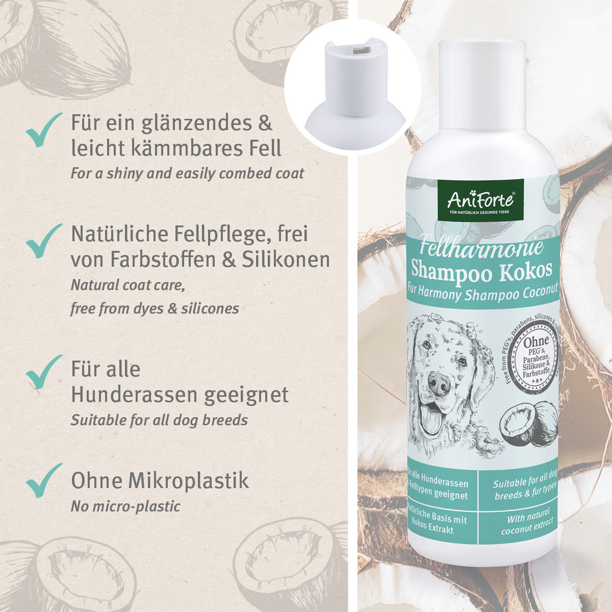 Aniforte Fellpflege Aniforte Shampoo Kokos Fellharmonie 200ml