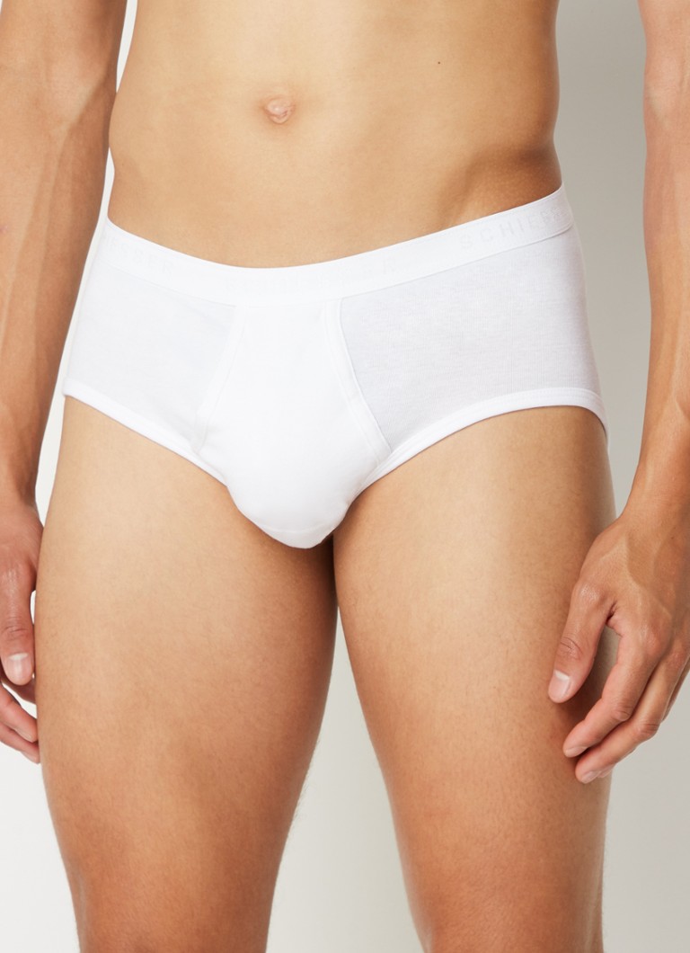 Schiesser Briefs in plain in 2-pack