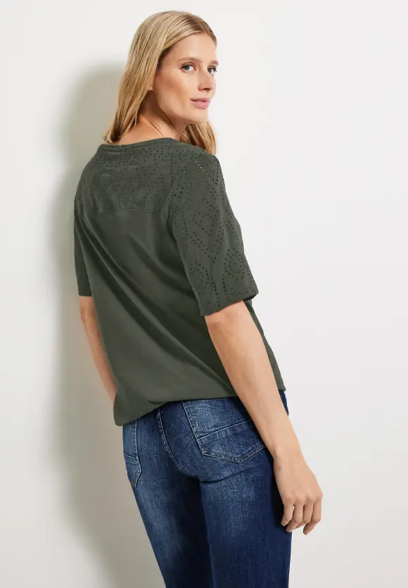 CECIL Jersey Materialmix Shirt