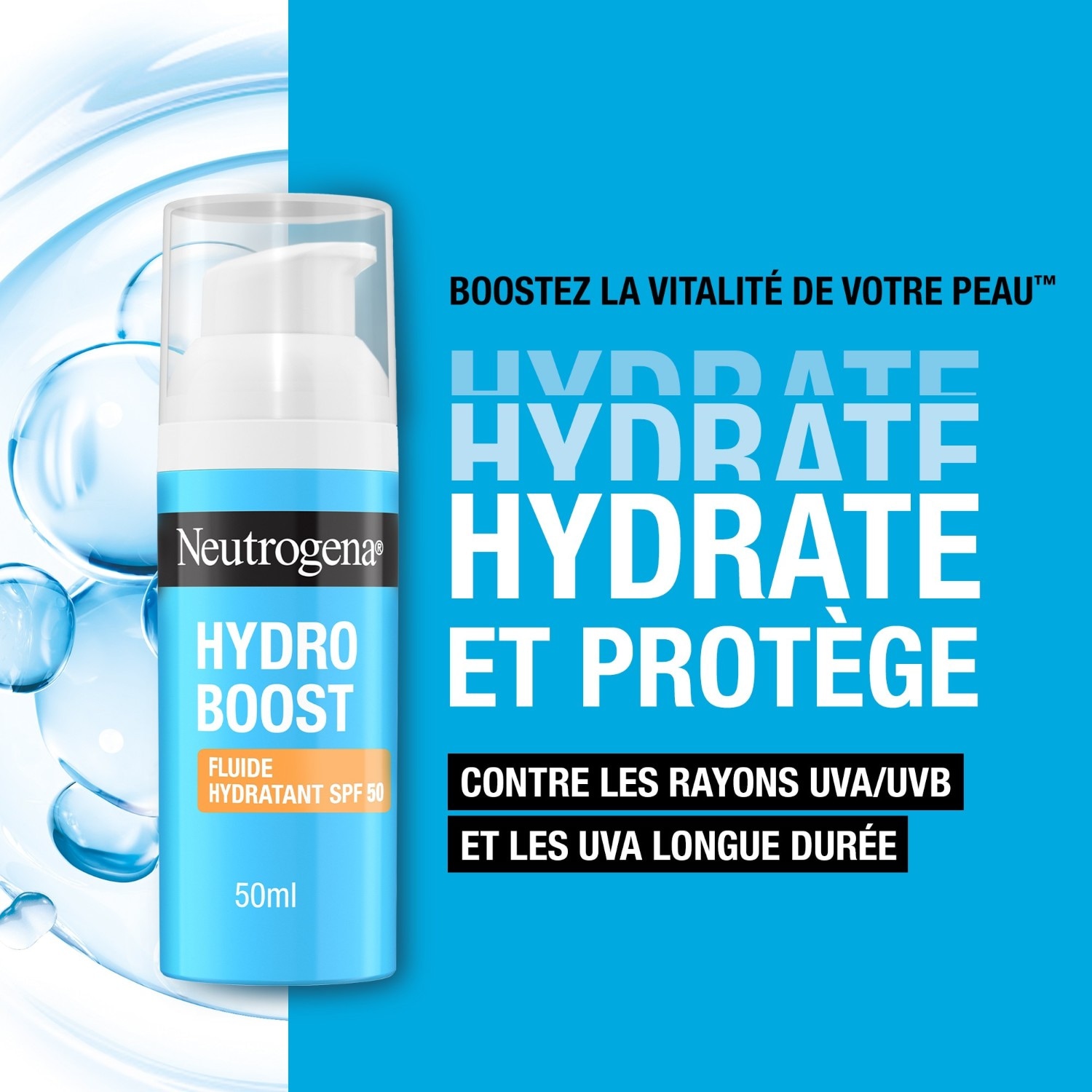 Neutrogena vlažilni fluid s hialuronsko kislino B5 in niacinamidom SPF 50
