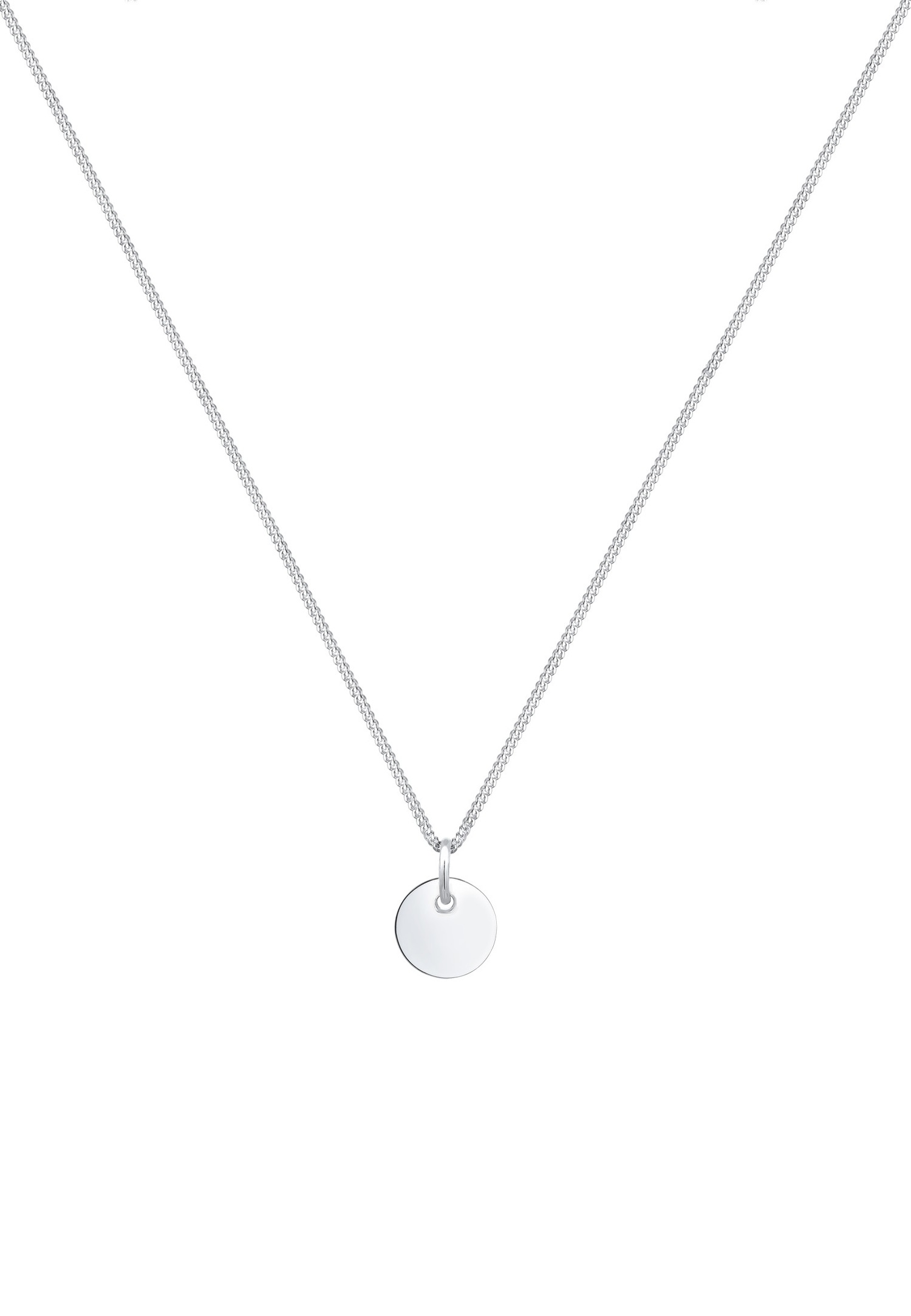 Ciondolo a placca Elli da donna, modello basic con motivo geometrico, in argento sterling 925.