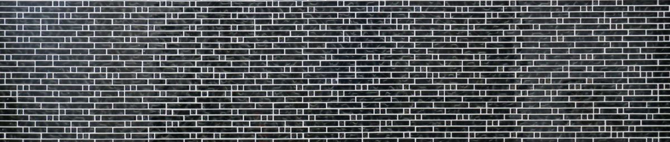 Mosani Mosaikfliesen Glasmosaik Crystal Mosaikfliesen schwarz glänzend / 10 Matten
