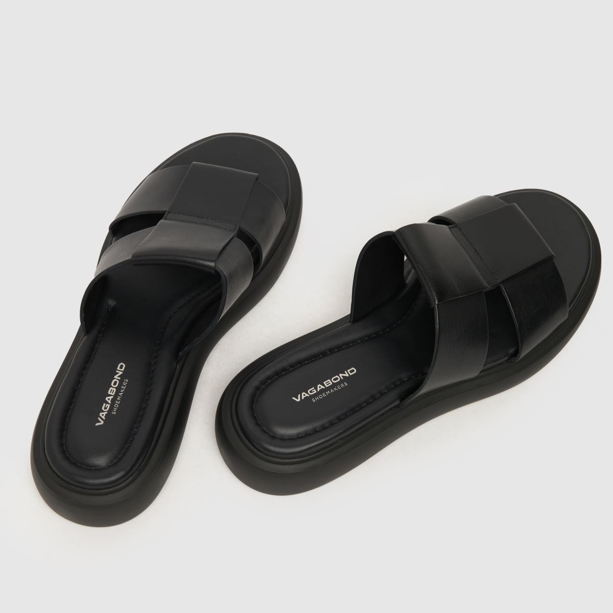 Vagabond Shoemakers – Blenda – Svarta plattformsandaler med öppen tå
