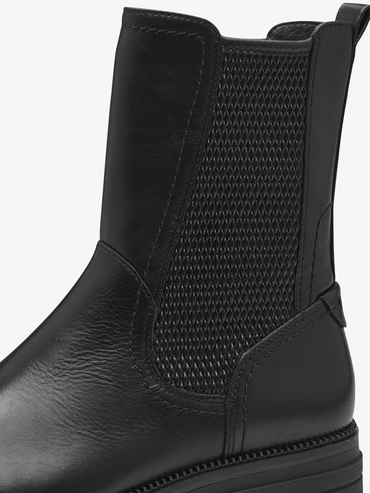 Bottine Chelsea en cuir - noir