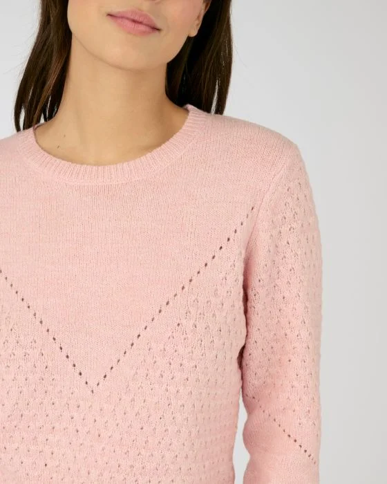 Pull maille ajourée et point fantaisie Thermolactyl