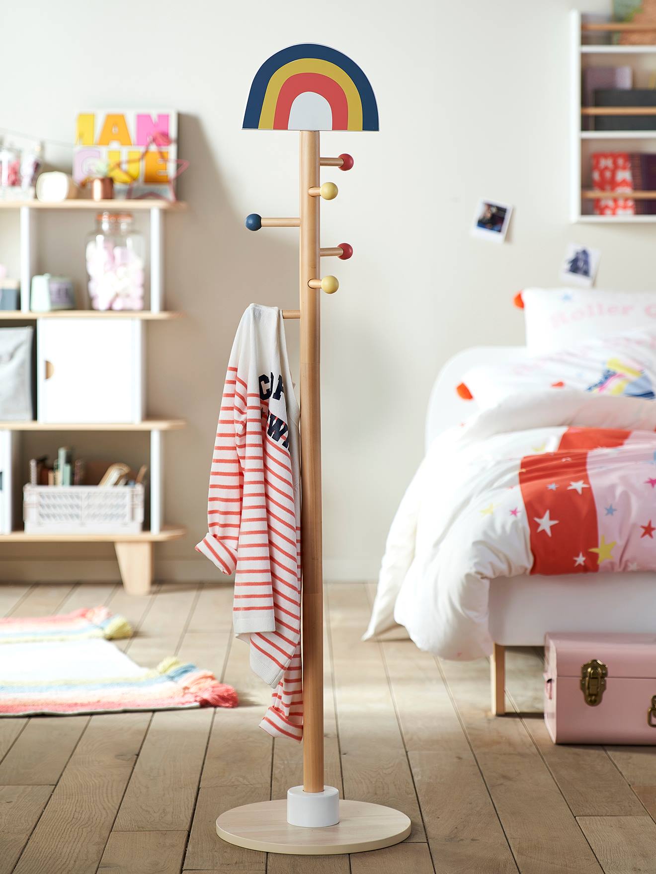 Vertbaudet Kinderzimmer Garderobenständer REGENBOGEN - gelb/mehrfarbig